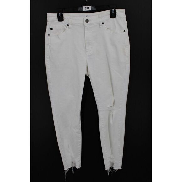Kancan Estilo White Distressed Raw Hem Denim Jeans  11/29 - Picture 1 of 10